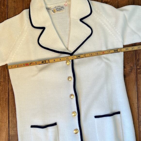 Vintage 1960s women’s collard blazer cardigan blazer nautical feel - Picture 3 of 7